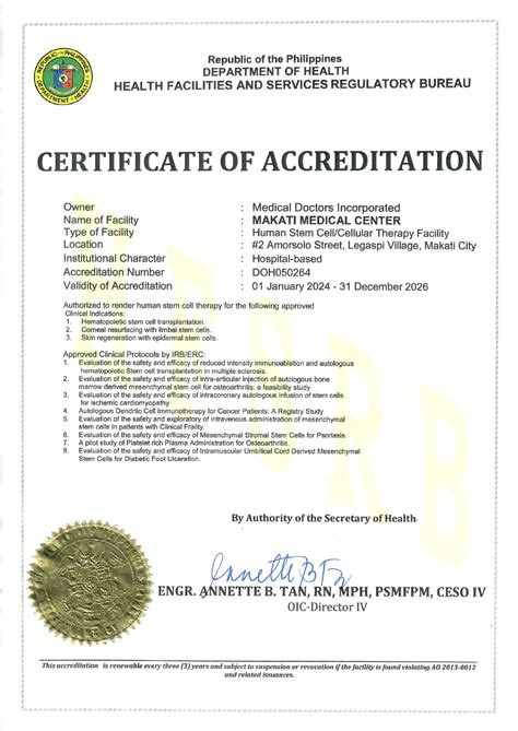Licensing/Accreditation of Health Facilities and Services.